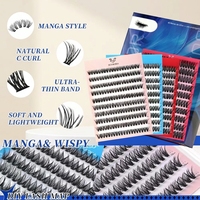 Cils en grappe personnalisés en gros à chaud, avec logo privé, pour salon et DIY, réutilisables