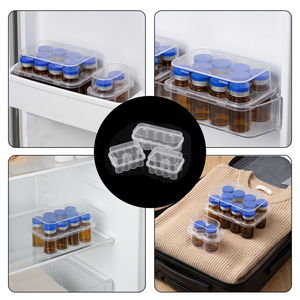 Boîte de rangement pour flacons de 3 ml, 10 pièces, en plastique PP recyclable, transparente, antichoc, organiseur cosmétique, impression en relief, couleur personnalisée - Product Image 6