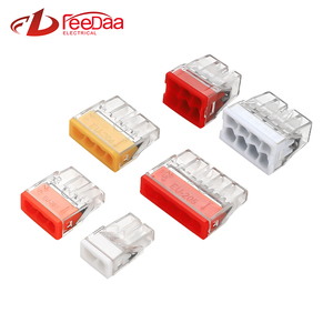Listed 2-5Pin Push-in Wire Connectors & DIN Rail Terminal Blocks, Compact Spring Lever Splice For Electrical Cable, Reusable