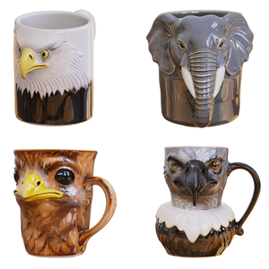 Groothandel Custom Grillige 3d Vliegende Vogel Keramische Mok Creatieve Dieren Koffie Cup Voor Natuur Natuurliefhebbers Thuis Cadeau Idee - Product Image 1