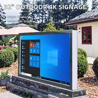 Afficheur numérique extérieur suspendu de 55 pouces, Full HD 4K, écran LCD intelligent, écran partagé tactile, kiosque publicitaire, refroidissement en aluminium, IP65, totem