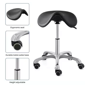 Haute qualité barbier <span class=keywords><strong>ergonomique</strong></span> <span class=keywords><strong>selle</strong></span> tabouret Salon cuir beauté réglable roulant chaise pivotante bureau chaises de barbier - Product Image 5