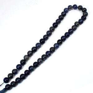 Iolite ธรรมชาติ13.5นิ้วรอบ Cabochon 159.60 CTS 8mm ลูกปัดสาระอัญมณีหลวม - Product Image 1