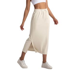 Falda Midi Negra Transpirable de Color Sólido Personalizada para Mujer, para Actividades Deportivas Ligeras - Product Image 4