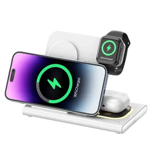 3-in-1 qi Wireless Charger stand Desktop Phone Stand Mobile Phone Headset Watch 15W Fast Charging Wireless Charger