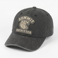 Casquette de baseball pour homme, style Dad Hat, personnalisée, délavée et vieillie, 6 panneaux, en sergé de coton, visière courbée, avec patch brodé, style vintage rétro streetwear