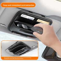 Organisateur de pare-soleil de voiture multifonctionnel, porte-lunettes, rangement pour cartes et étui, sac de rangement pour reçus