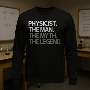 T-shirt a maniche lunghe del fisico The Man The Myth The Legend - Product Image 3