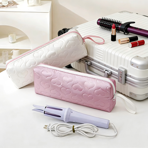 Sac de rangement pour <span class=keywords><strong>fer</strong></span> <span class=keywords><strong>à</strong></span> <span class=keywords><strong>friser</strong></span> résistant <span class=keywords><strong>à</strong></span> la chaleur, grande capacité, étui portable pour lisseur avec sangle de poignet pour les voyages, cadeaux pour <span class=keywords><strong>elle</strong></span> - Product Image 3