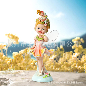 <b>Flower</b> Fairy Figurine Synthetic Resins Outdoor Garden Balcony Home Decoration <b>Single</b>-piece Package QH-21537 - Product Image 2