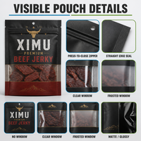 Bolsa Transparente Personalizada para Snacks de Carne, Impresa, de Alta Barrera, a Prueba de Humedad, Resellable, para Carne Seca de Res y Pollo, Venta al por Menor Tropical