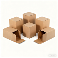 Petite boîte d'emballage en papier kraft uni couleur E en papier ondulé pour petit cadeau boîte d'expédition de produit électronique