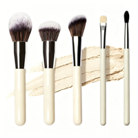 Pinceaux de maquillage à manche en bois personnalisables, très demandés, pour applicateur individuel de liquide, crème, poudre, contour et fard à paupières – Outils de maquillage souples et synthétiques