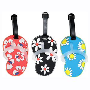 Chanclas personalizadas, Etiquetas de equipaje, etiquetas de equipaje de viaje, Maleta, bolsa, mochila, etiquetas, zapatillas, forma, etiquetas de equipaje, 3 uds. - Product Image 1