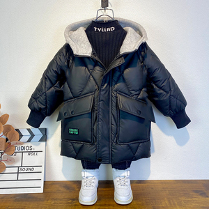 Nuova Collezione di Parka Lunghi per Bambini, Giacche Invernali Calde per Neonati e Bambini, Cappotti Imbottiti con Cappuccio per Ragazzi - Product Image 1