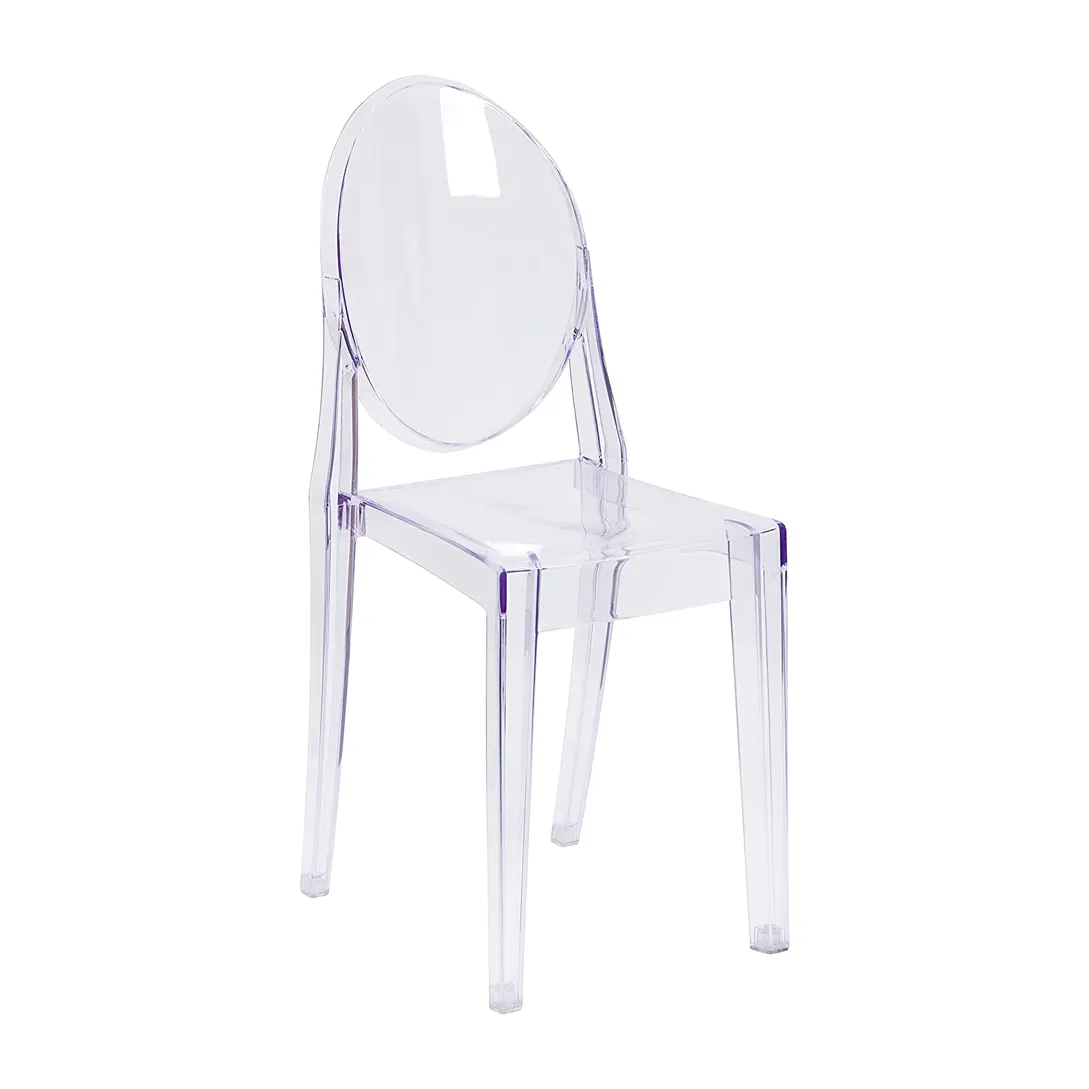 Stapeln von Akzent Stuhl Ghost Side Chair in transparenter Kristall Robuste Konstruktion
