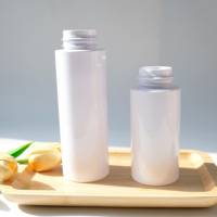 Bouteille de pompe moussante de 200ml 300ml Bouteille cylindrique en PET avec pompe à mousse double couche