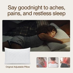 <span class=keywords><strong>Almohada</strong></span> de Látex Ajustable Tamaño Queen, Corte Cruzado, Firmeza Media, Ergonómica, para Dormir Boca Arriba, Boca Abajo y de Lado - Product Image 3