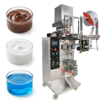 Machine d'emballage automatique pneumatique VFFS pour liquides avec système de remplissage et d'agitation pour shampoing, lotion, ketchup, sauce