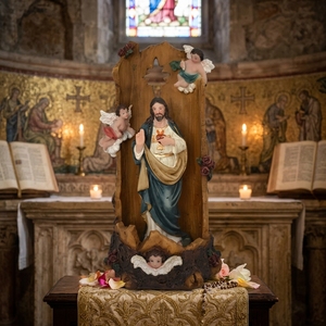 Esculturas de Santos Católicos Personalizadas, Adornos Religiosos, Estatuas de la Virgen María y Jesucristo HS031439-1/-2 Santos Católicos - Product Image 2