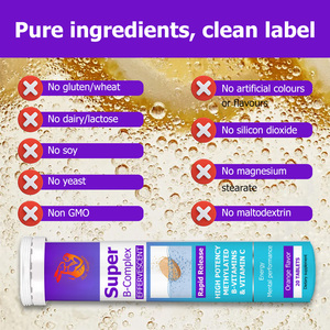 Suplementos Herbales Naturales al por Mayor de Fábrica, Tabletas de Super Complejo B con Vitamina B12 y Biotina, Tabletas de Acción Rápida para Aumentar la Energía - Product Image 6