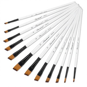 Ensemble de pinceaux d'artiste en nylon pour <span class=keywords><strong>peinture</strong></span> acrylique blanche, pour aquarelle, huile, acrylique, pour débutants et professionnels - Product Image 4