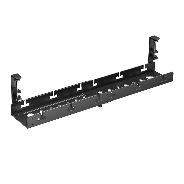 Under Desk Cable Management Tray with Clamp Mount