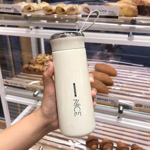 Nice Glass Water Bottle Double Wall With Carrying Rope Eco Friendly Business <b>Gift</b> Promotional Drinkware - Product Image 5