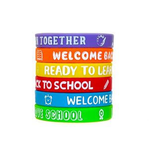 Custom Logo <b>Red</b> Ribbon HIV Prevention Silicone <b>Bracelet</b> Health Promotion Awareness Rubber <b>Bracelet</b> for Event Use - Product Image 1