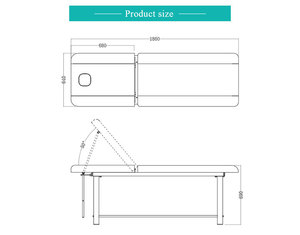 เตียงนวดปรับระดับได้แบบพกพาสำหรับสปาเสริมความงาม ทำทรีทเมนท์ แว็กซ์ขน ราคาส่งถูกจากไทย - Product Image 2