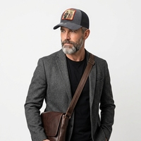 Gorra de Malla Estilo Camionero de 5 Paneles de Alta Calidad Goorin Bros, Poliéster Negro, Bordado de Anime, Moda Verano para Hombre Estilo Dubái