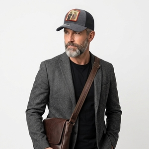 <span class=keywords><strong>Gorra</strong></span> de Malla Estilo Camionero de 5 Paneles de Alta Calidad Goorin <span class=keywords><strong>Bros</strong></span>, Poliéster Negro, Bordado de Anime, Moda Verano para Hombre Estilo Dubái - Product Image 1