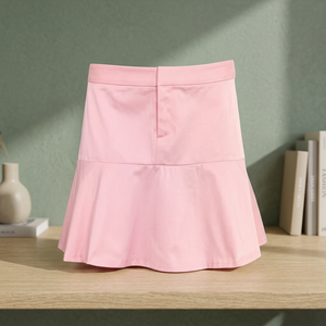 Jupe tutu rose en sergé de coton pour enfants, mini-jupe plissée imprimée, écologique, infroissable, style anglais, avec pompons, pour fêtes, collection automne - Product Image 2