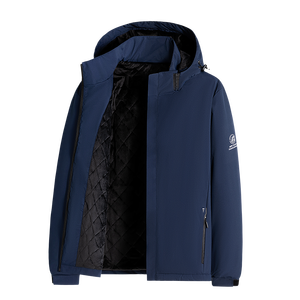 Logotipo personalizado Otoño Invierno chaqueta al aire libre más terciopelo engrosamiento a prueba de viento impermeable ropa de Montañismo con longitud larga - Product Image 4