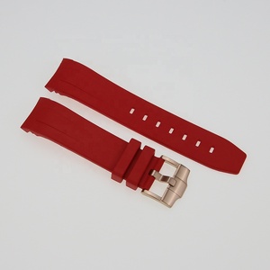 Bracelet de montre en caoutchouc vulcanisé de haute qualité, couleur rouge, trous de 1,8 mm et 2,5 mm, 22 mm, modèle SKX007 - Product Image 5
