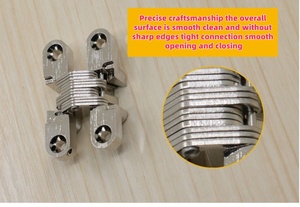Herraje Moderno para Puerta de Madera con <span class=keywords><strong>Bisagra</strong></span> <span class=keywords><strong>Oculta</strong></span> Invisible en Cruz, Diseño de Osito Pequeño, Apto para Puertas de 15 mm de Grosor - Product Image 4
