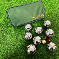 Lot de 8 boules de pétanque professionnelles-boules de bowling en acier avec sac de transport pour jeux de plein air Fitness