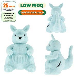 Canguro personalizado de felpa azul para bebé, con bolsa interior para bebés, juego de animales de peluche suaves para niña y niño - Product Image 2