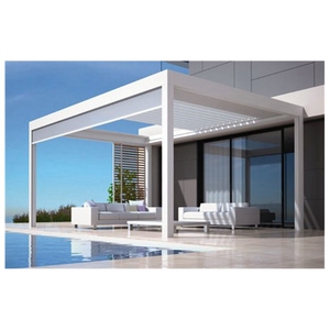 Pérgola de Aluminio Estilo Francés para Exteriores con Sistema de Techo de Láminas - Product Image 2