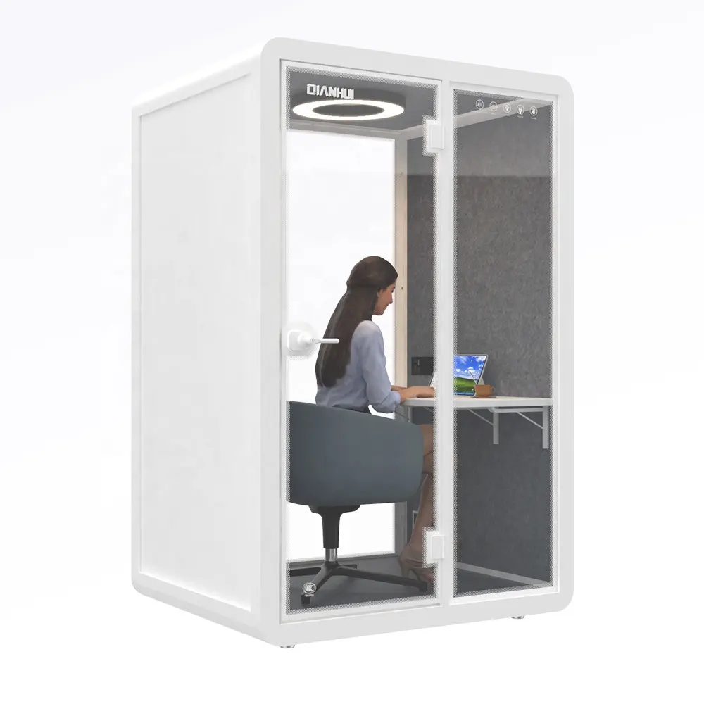 Hollow design büro pod booth 3.67 CBM beweglichen büro booth für arbeit privatsphäre pod mit zwei sitzer Australia OEM