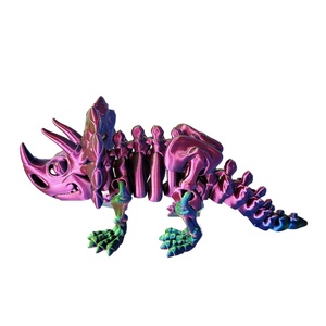 Squelette de Triceratops imprimé en 3D, ornement réaliste de dinosaure avec articulations mobiles, jouet mignon pour enfants inspiré des personnages de La Reine des Neiges - Product Image 5