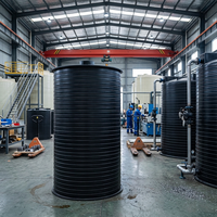 Réservoir de stockage vertical en polyéthylène HDPE pour eau et eaux usées industrielles avec garantie d'un an, personnalisable en usine