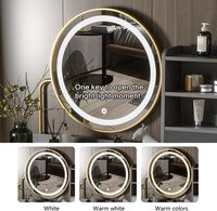 Coiffeuse avec 3 tiroirs et miroir à gradation à écran tactile 3 modes d'éclairage de couleur Bureau de courtoisie pour le maquillage