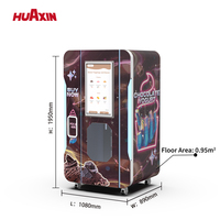 Máquina expendedora inteligente de helado suave DIY de 15 segundos de servicio rápido con más de 50 sabores - Gran capacidad de 10L y múltiples opciones de pago para parques temáticos