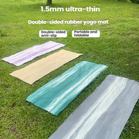 Tapis de yoga en caoutchouc pur de 1,5 mm - Antidérapant, ultra-fin, pliable, portable, serviette de voyage pour usage domestique, Chine
