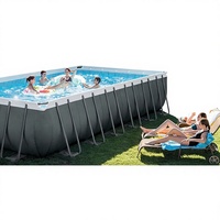 Piscine gonflable rectangulaire INTEX pour l'intérieur avec structure en acier, capacité jusqu'à 500 kg