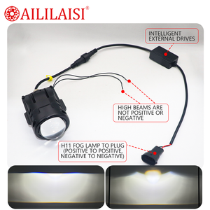 Aililaisi - Faros Antiniebla LED de <span class=keywords><strong>2</strong></span> Pulgadas con Lente de Proyector de Tres Colores para Automóviles, Faros Láser Universales Muy Brillantes S25 Geely Coolray - Product Image 4