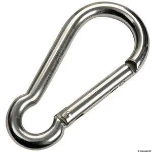 מפעל סיטונאי מחיר כסף Carabiner קליפ 4mm אבץ מצופה Carabiner אביב הצמד וו