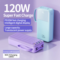 Meilleure vente 120w Charge rapide puissant Usb C Power Bank 30000ah pour iPhone Banks & Power Station