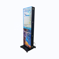 Double face WIFI Control Poster box light screen Indoor Video LED poster flip flap dot Display advertising Folding 2 display